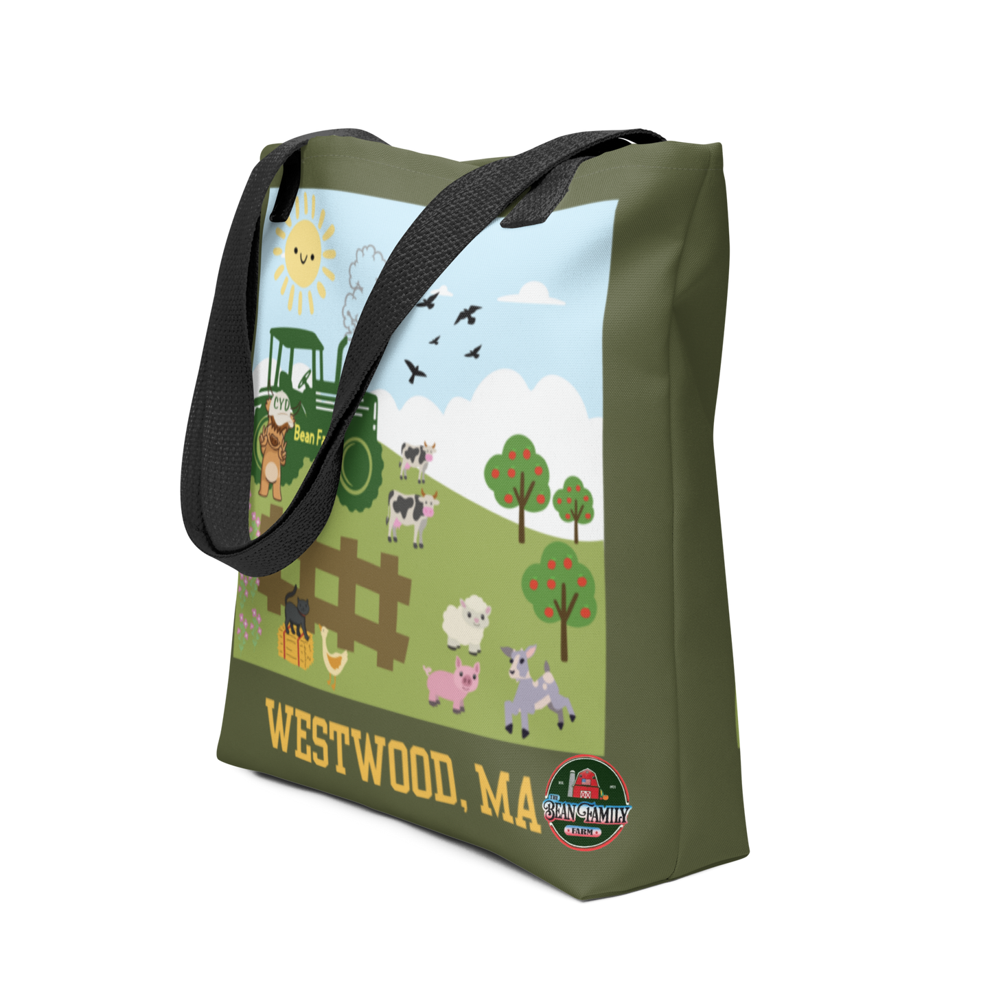 Bean Farm Tote Bag - Forest Green