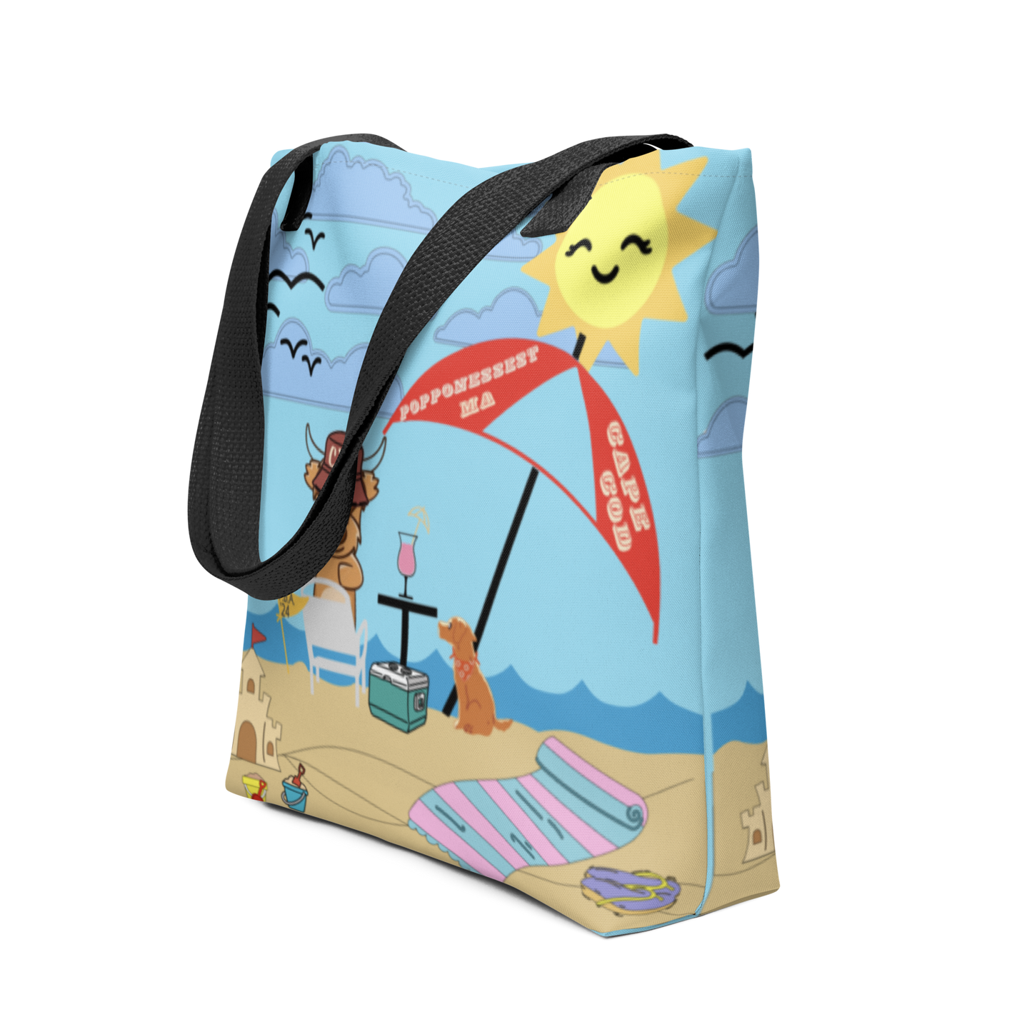 Popponessett Beach Association - Tote Bag - Ocean Blue