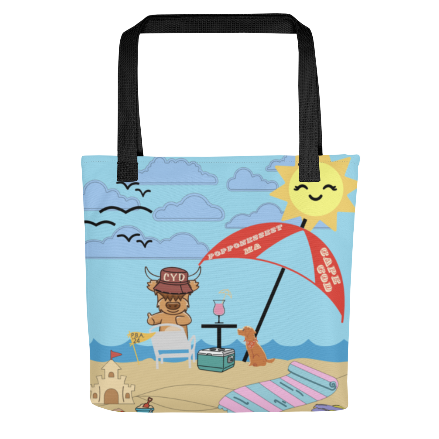 Popponessett Beach Association - Tote Bag - Ocean Blue