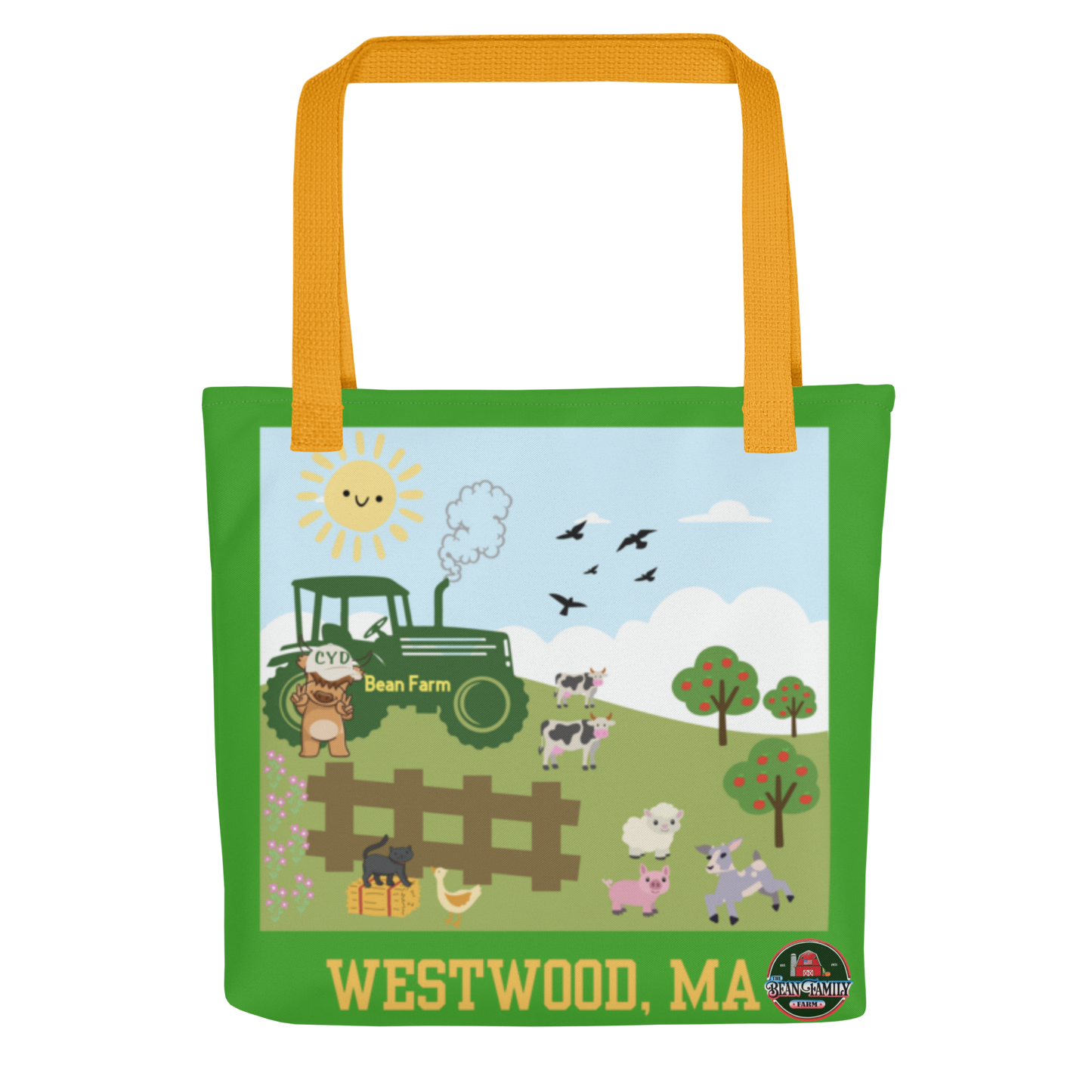 Bean Farm Tote Bag - Tractor Green