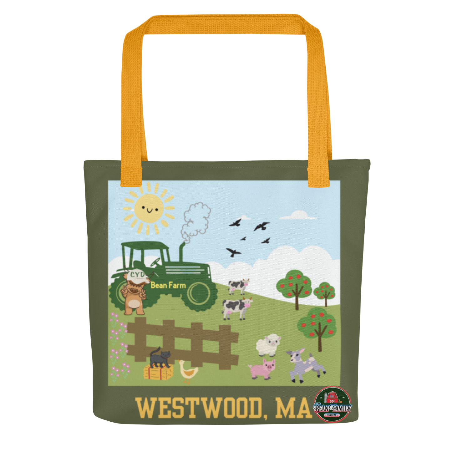Bean Farm Tote Bag - Forest Green