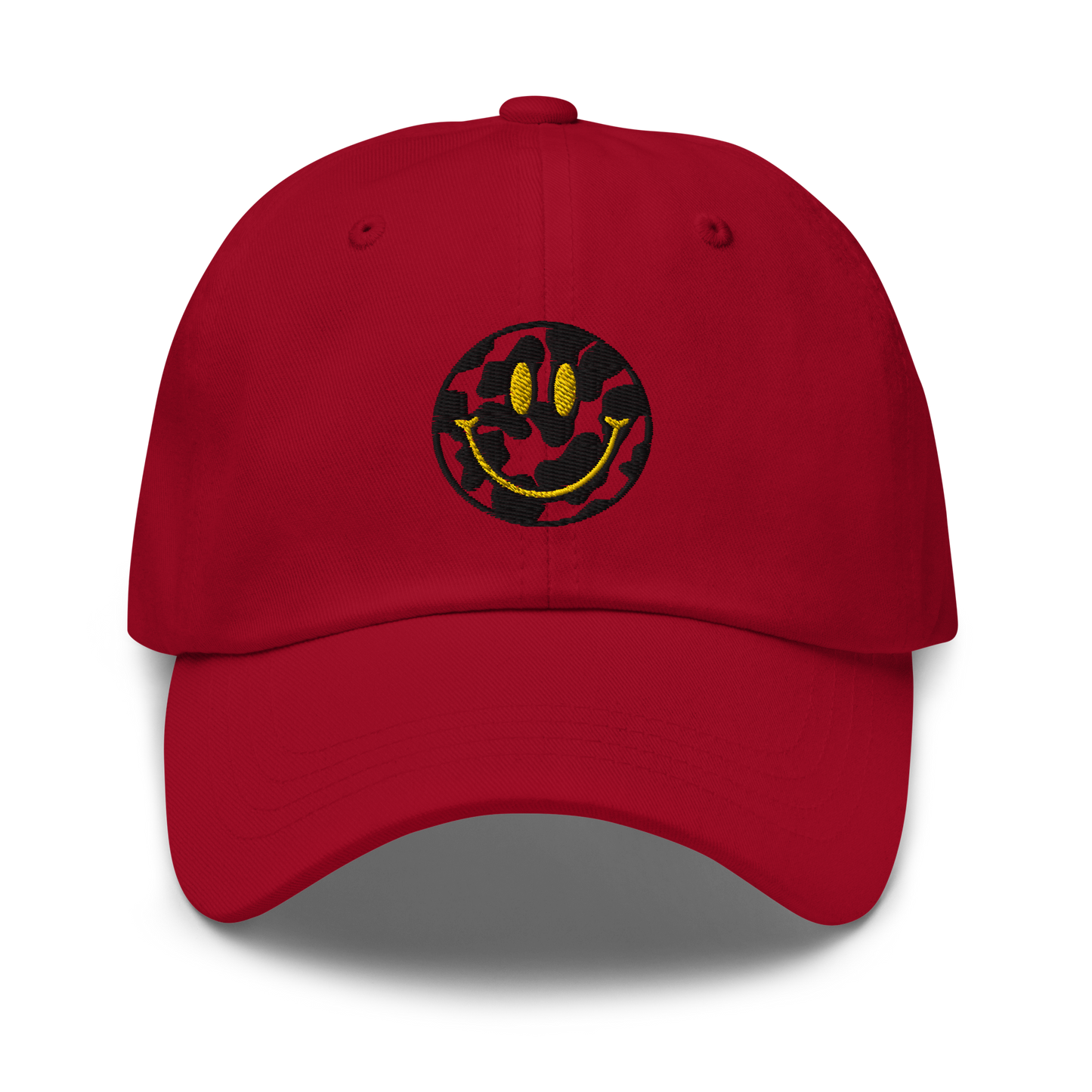 Cow Print Smiley Face - Adults Dad Hat