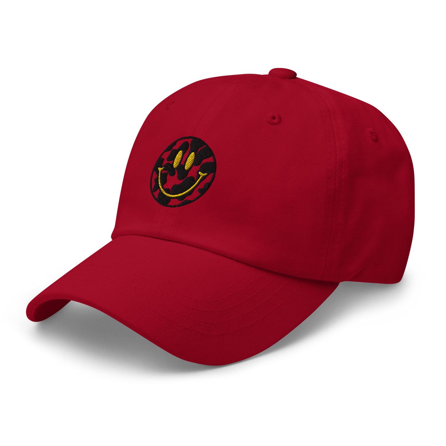 Cow Print Smiley Face - Adults Dad Hat