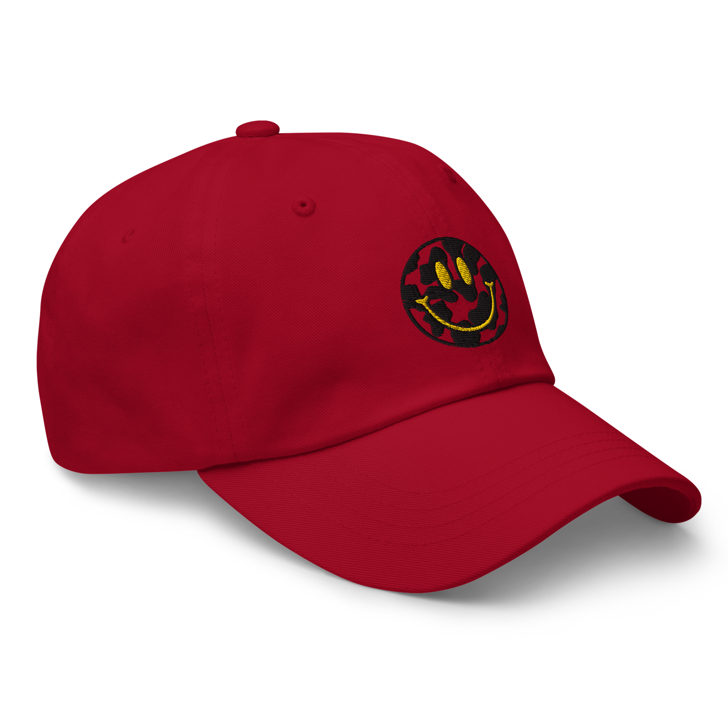 Cow Print Smiley Face - Adults Dad Hat