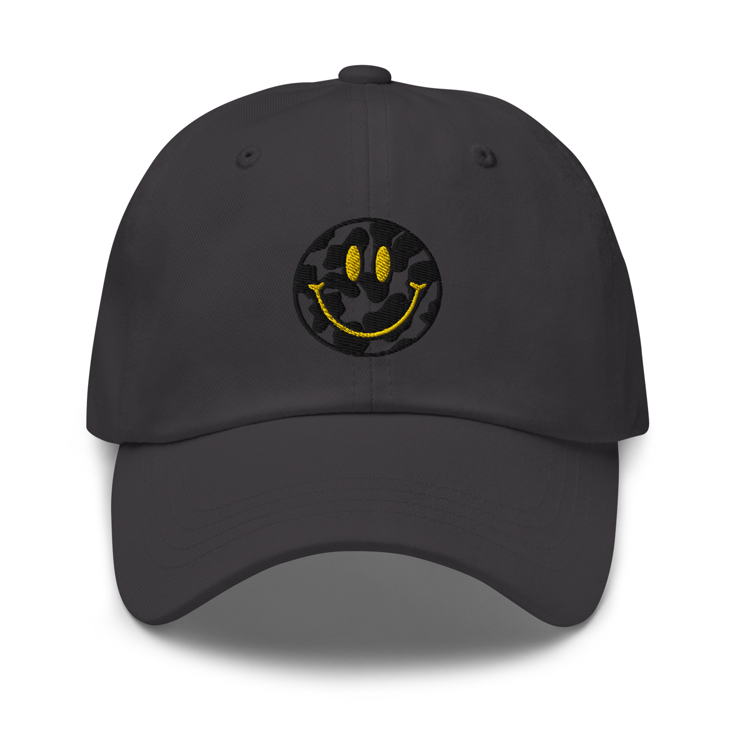 Cow Print Smiley Face - Adults Dad Hat