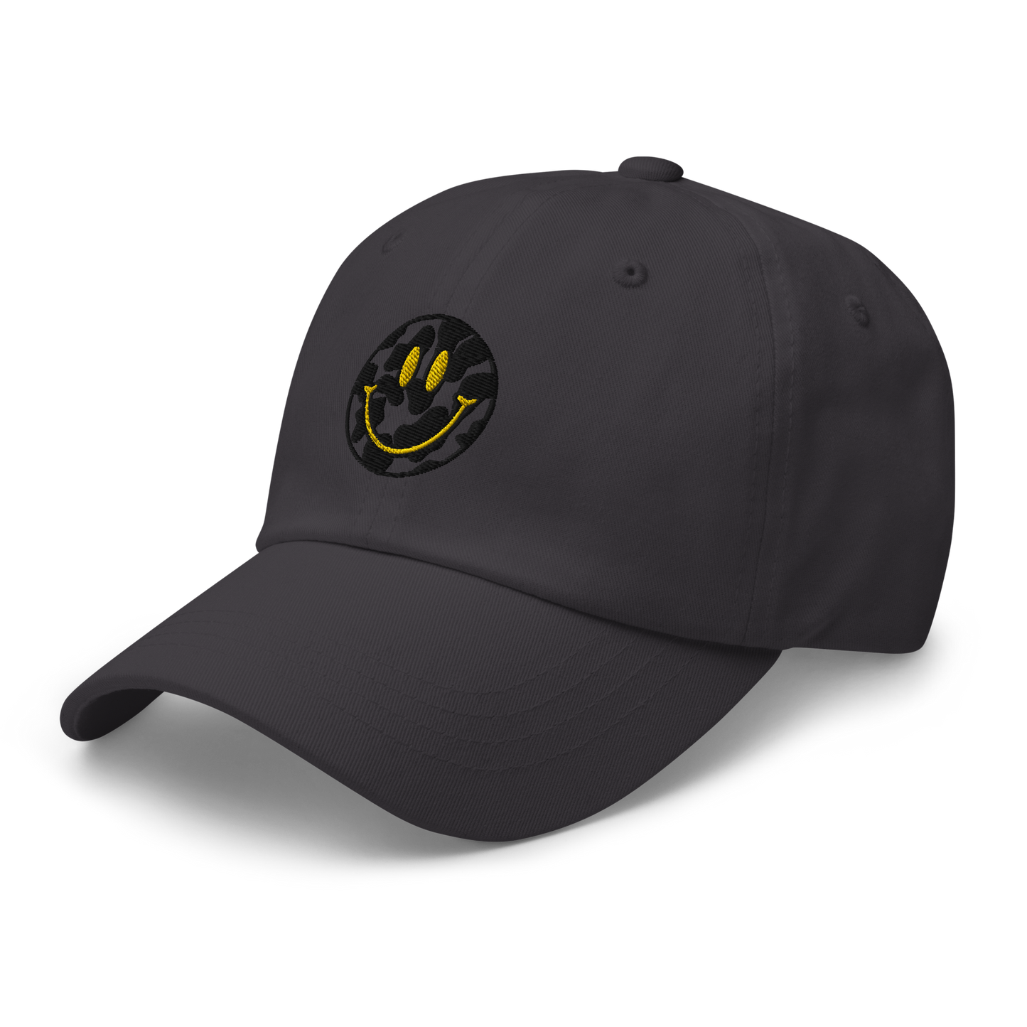 Cow Print Smiley Face - Adults Dad Hat