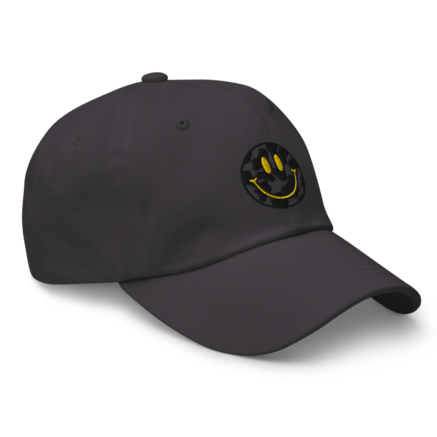 Cow Print Smiley Face - Adults Dad Hat