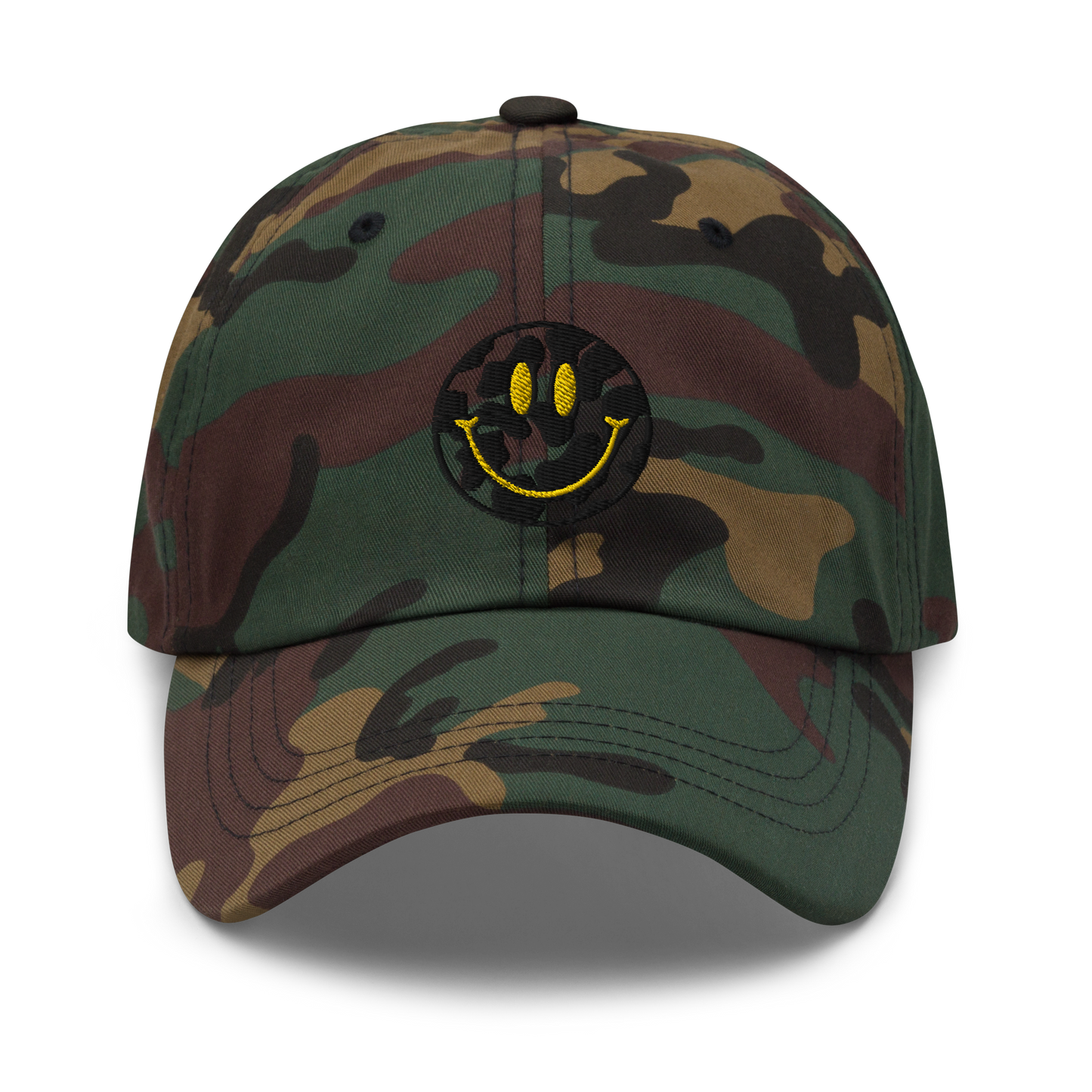 Cow Print Smiley Face - Adults Dad Hat