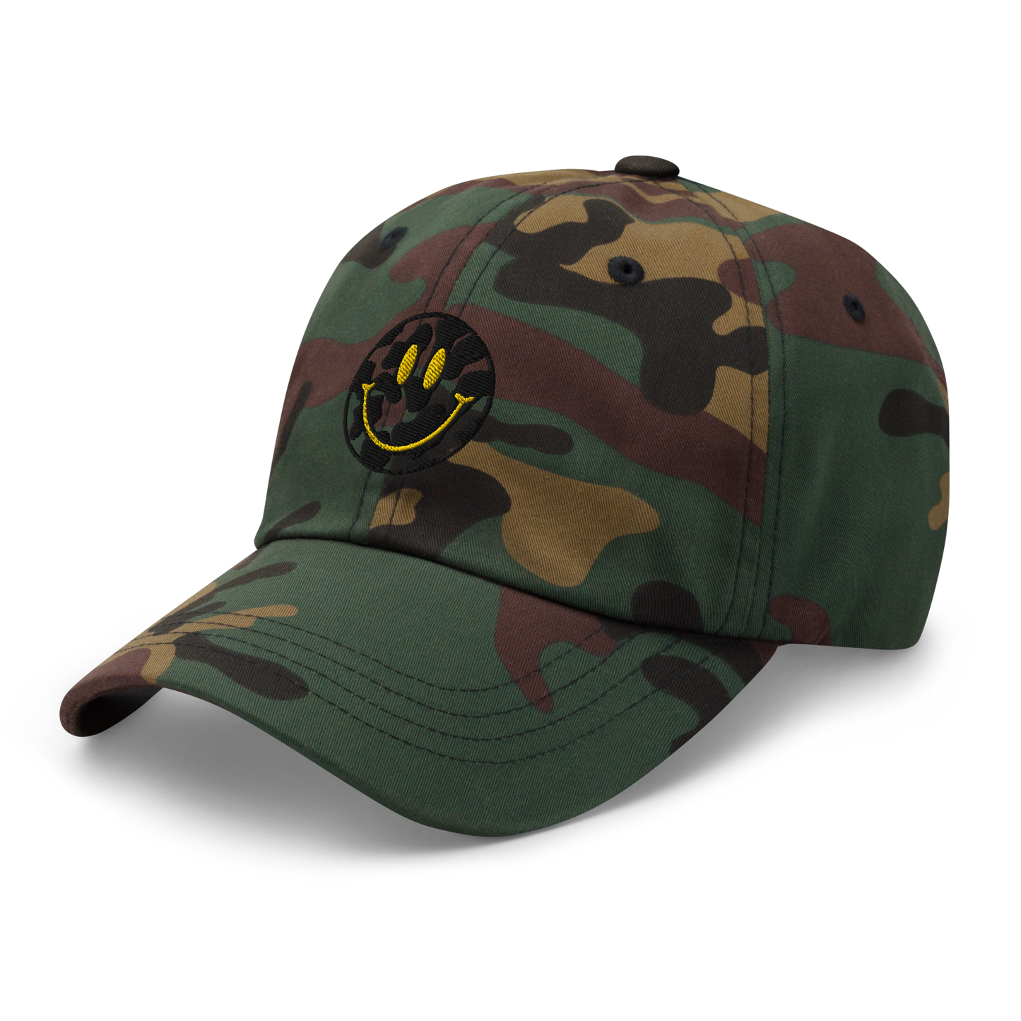 Cow Print Smiley Face - Adults Dad Hat