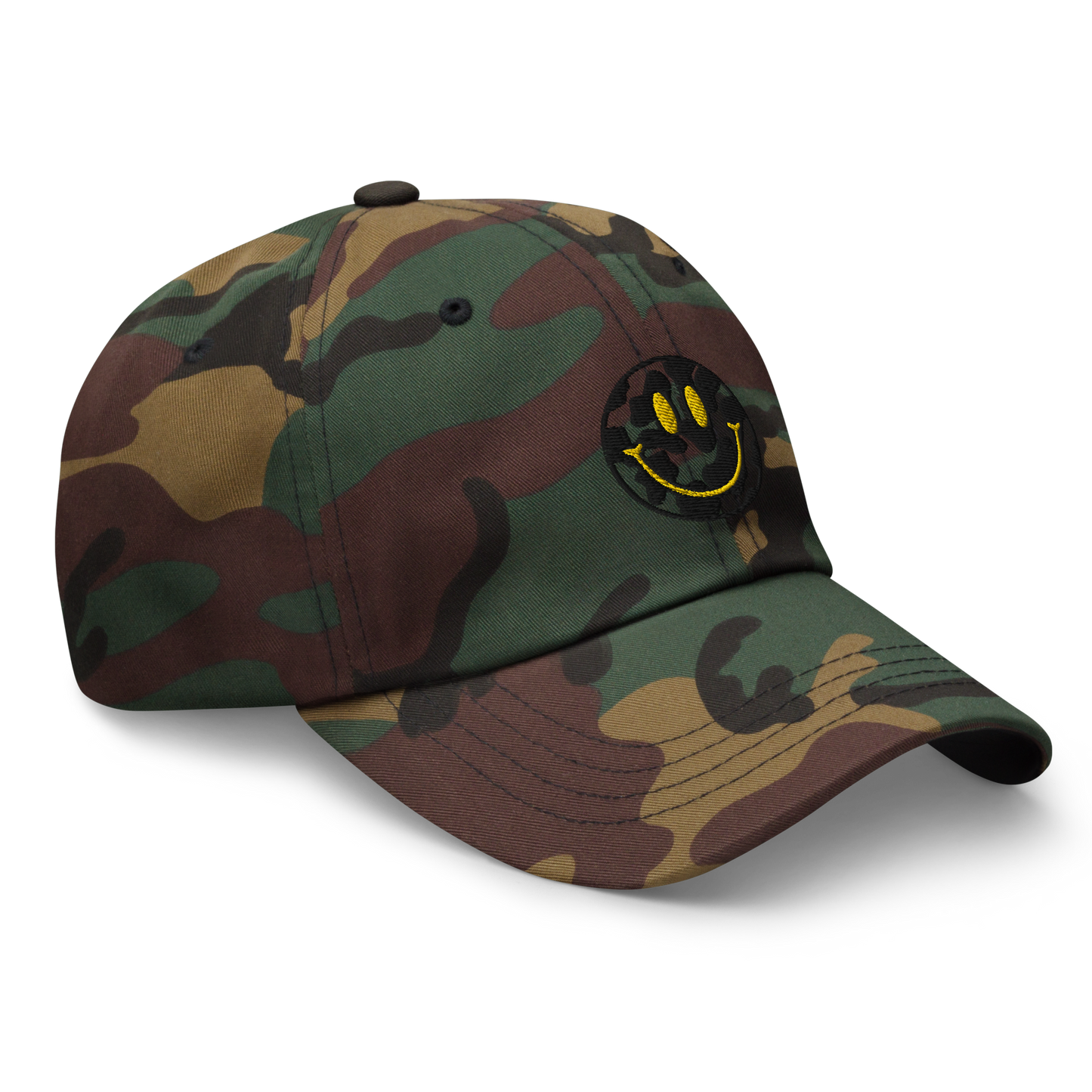 Cow Print Smiley Face - Adults Dad Hat