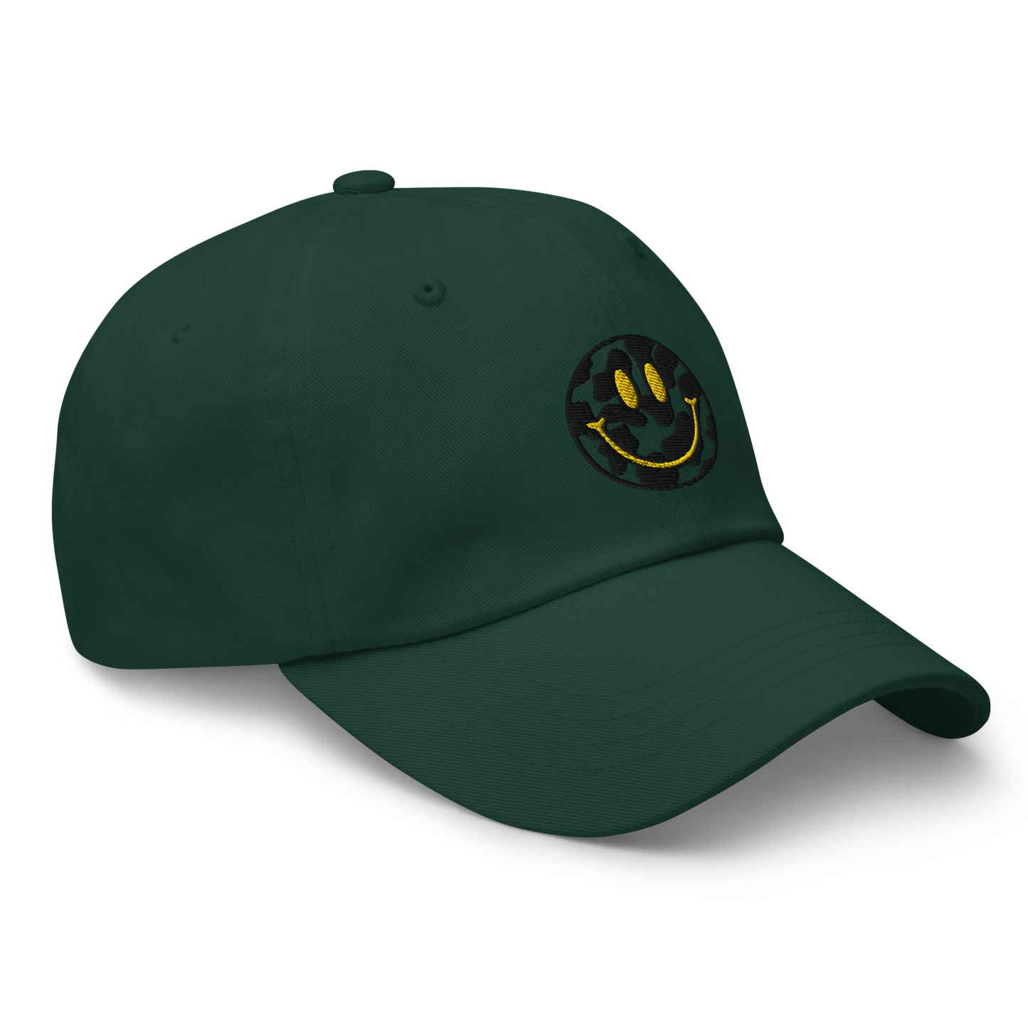 Cow Print Smiley Face - Adults Dad Hat
