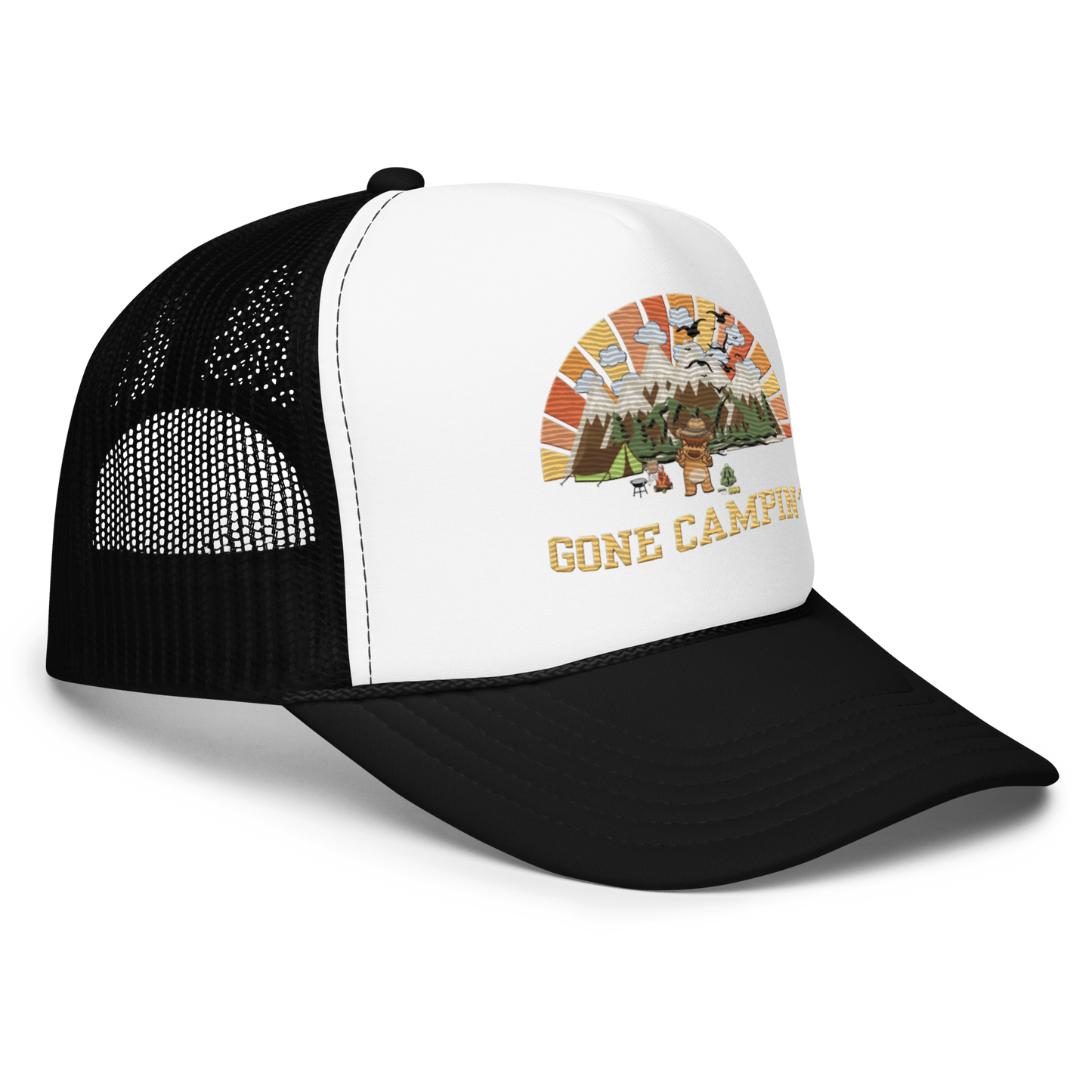 Gone Campin' - Adults Foam Trucker Hat