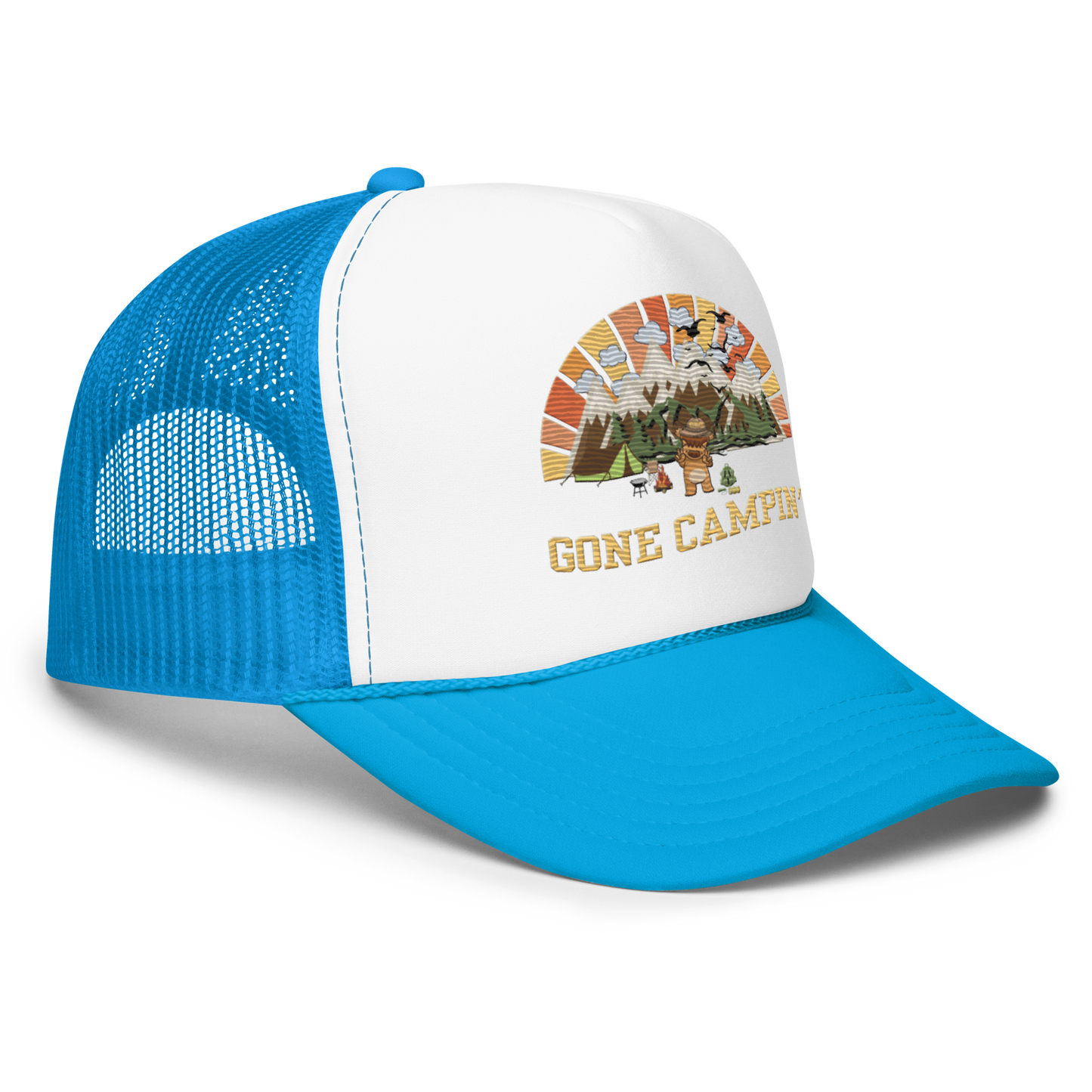 Gone Campin' - Adults Foam Trucker Hat