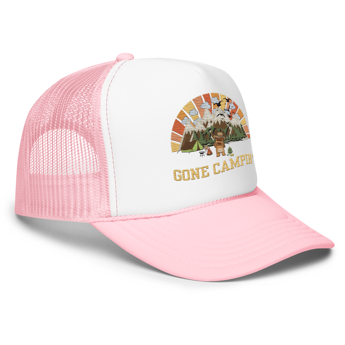 Gone Campin' - Adults Foam Trucker Hat