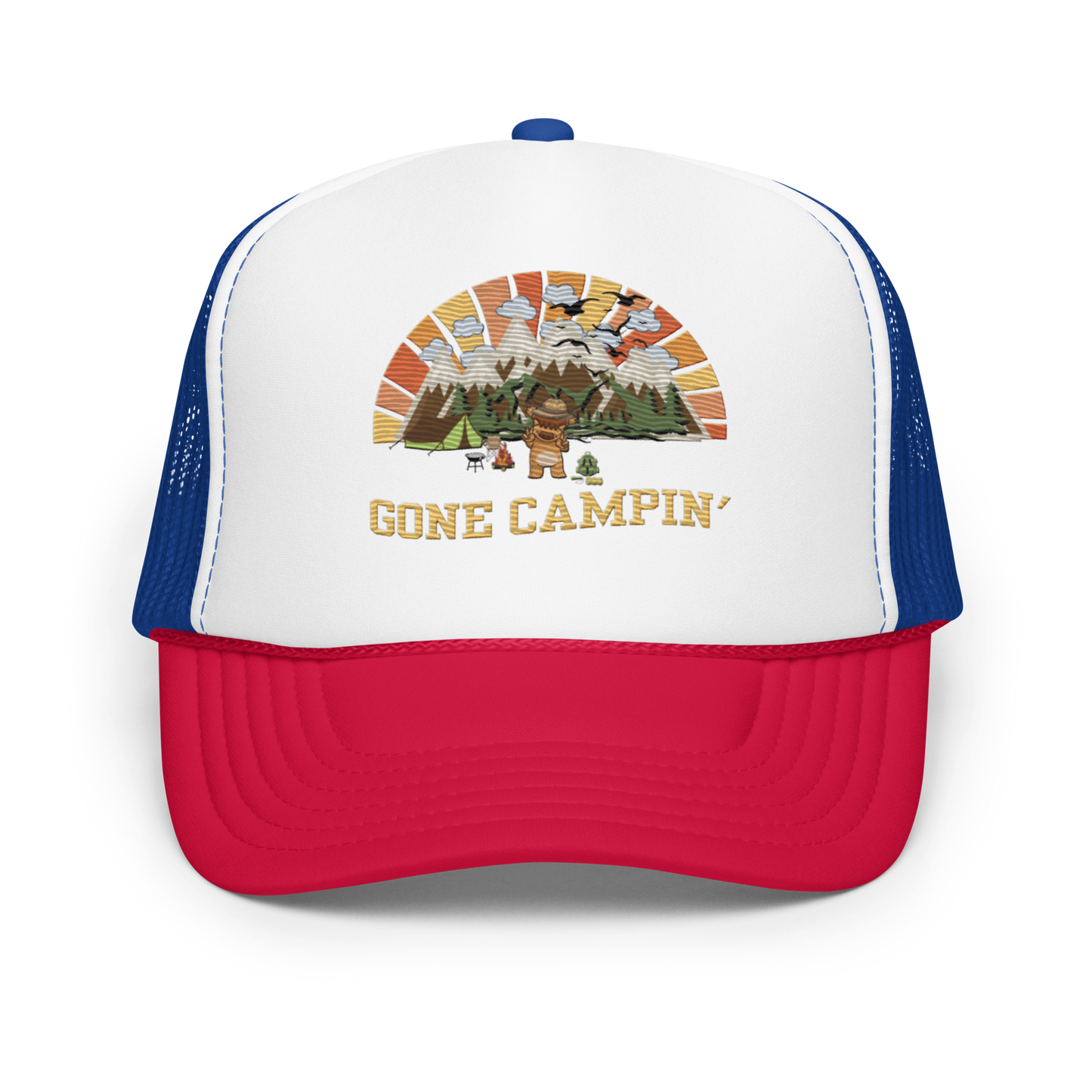 Gone Campin' - Adults Foam Trucker Hat
