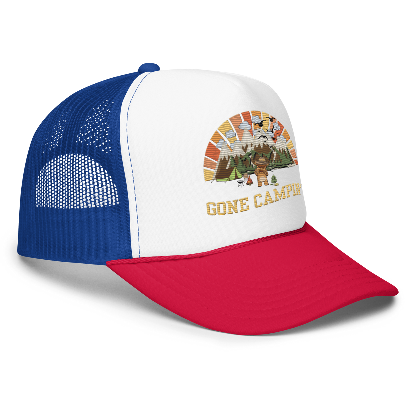 Gone Campin' - Adults Foam Trucker Hat
