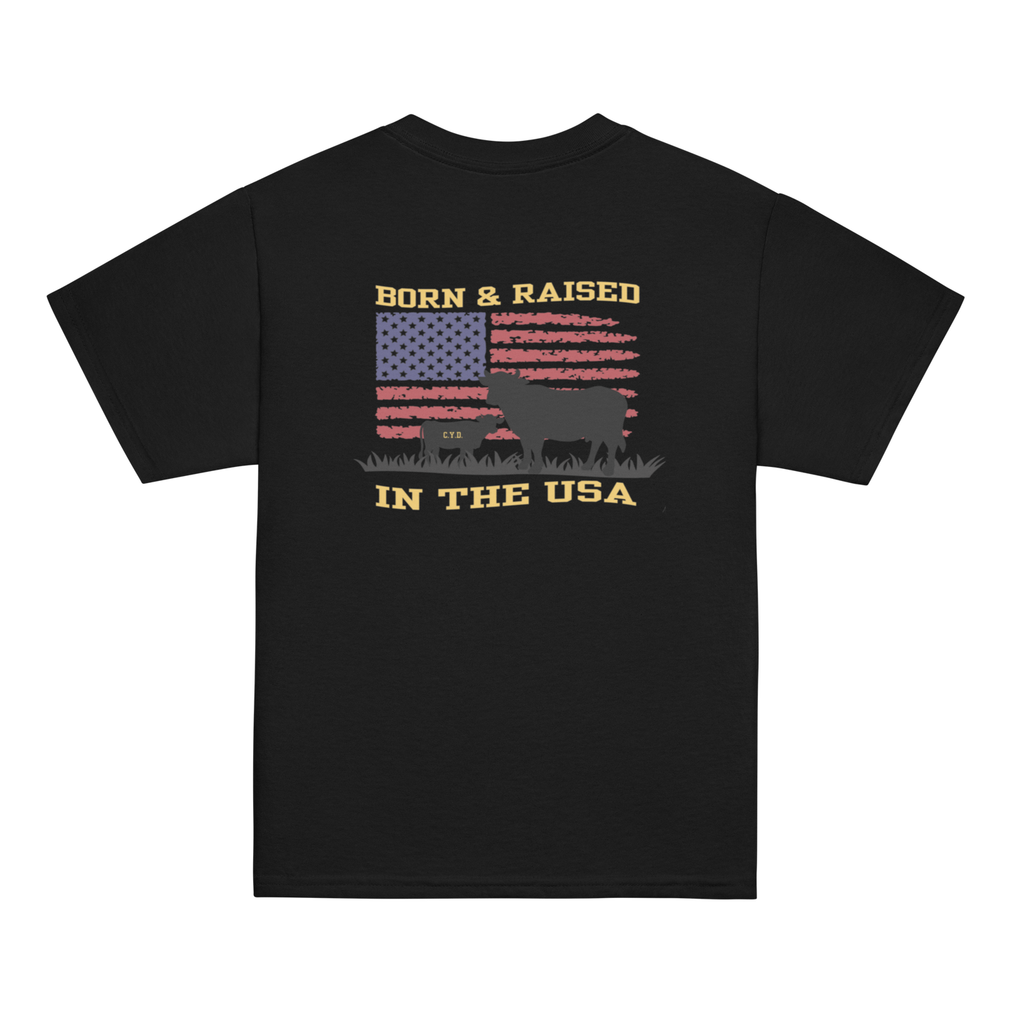 Bean Family Farm / Born & Raised in USA - Kids T Shirt