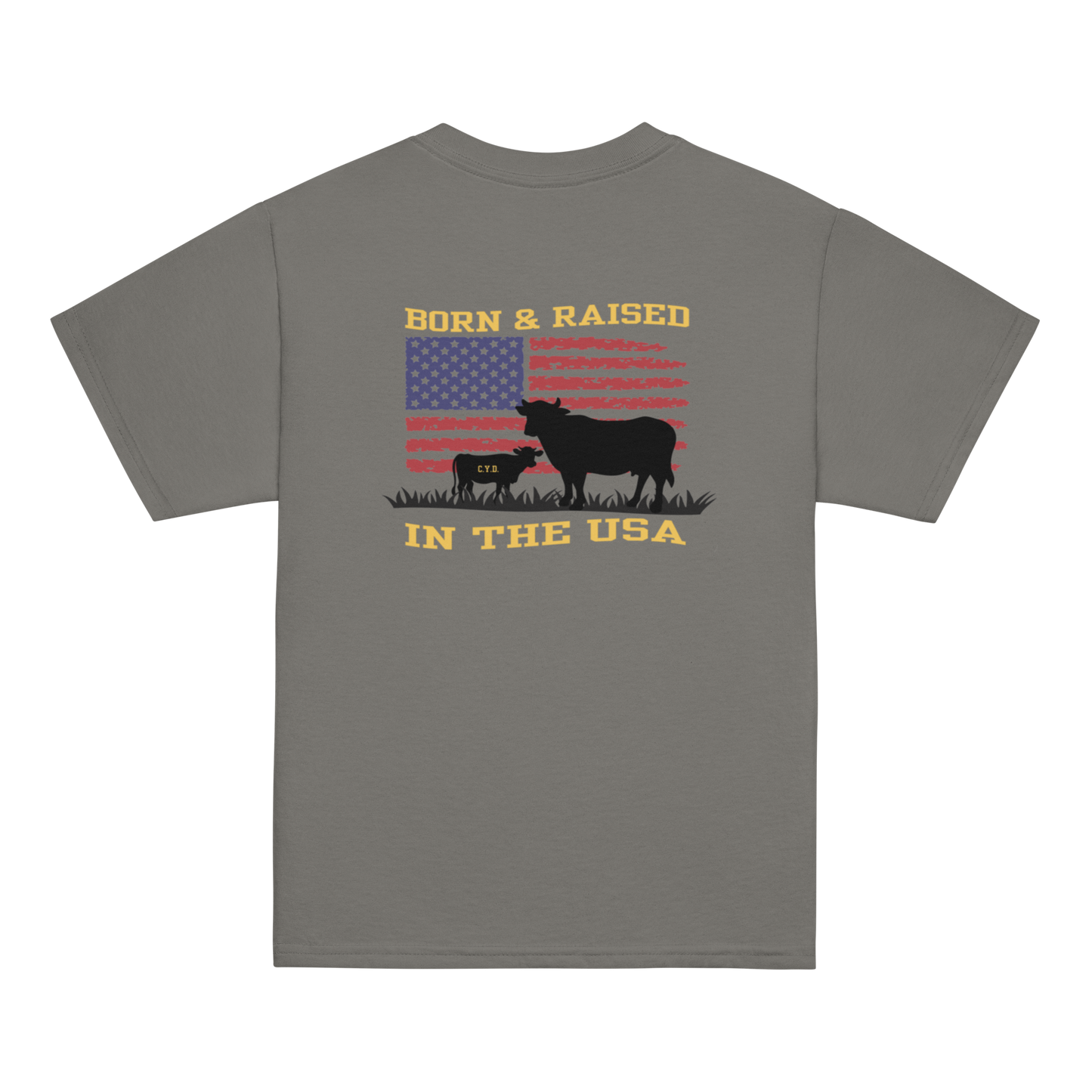 Bean Family Farm / Born & Raised in USA - Kids T Shirt