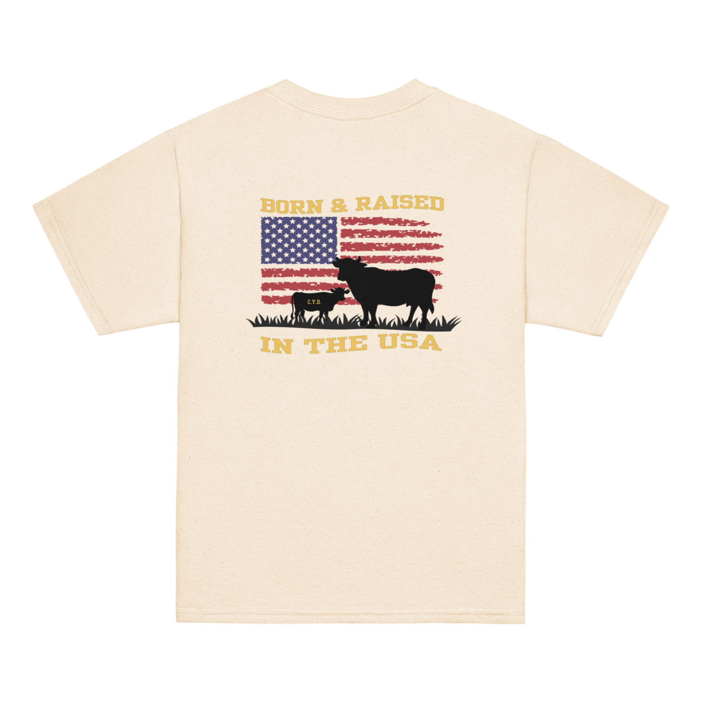 Bean Family Farm / Born & Raised in USA - Kids T Shirt