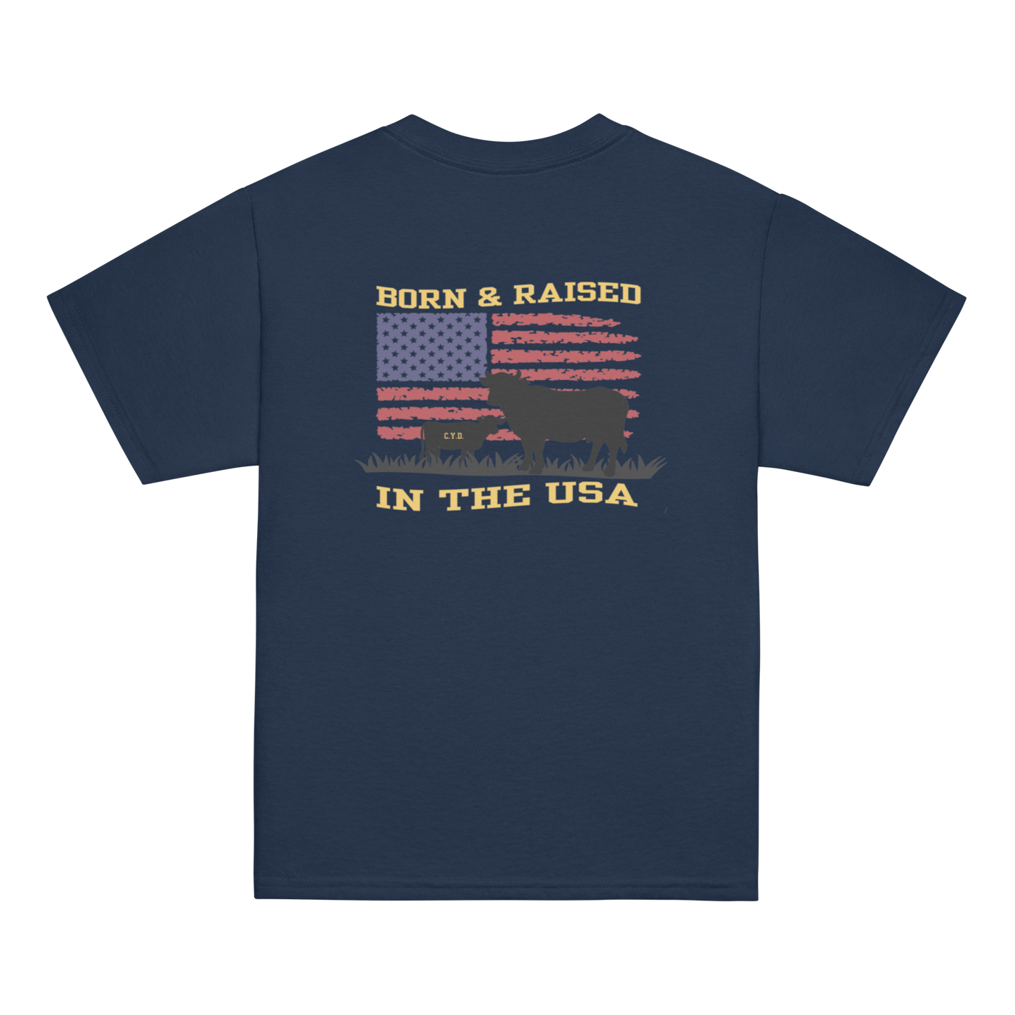 Bean Family Farm / Born & Raised in USA - Kids T Shirt