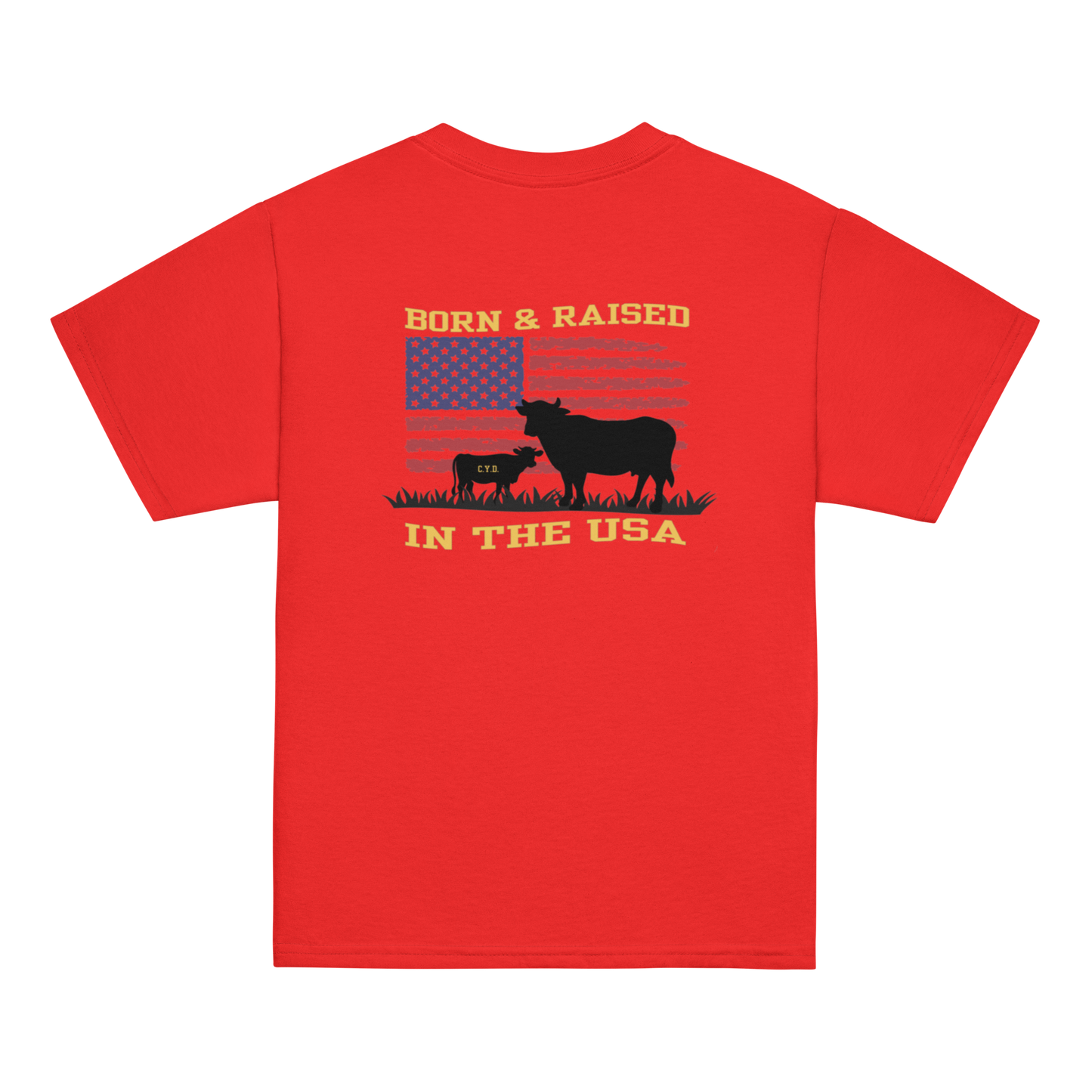 Bean Family Farm / Born & Raised in USA - Kids T Shirt