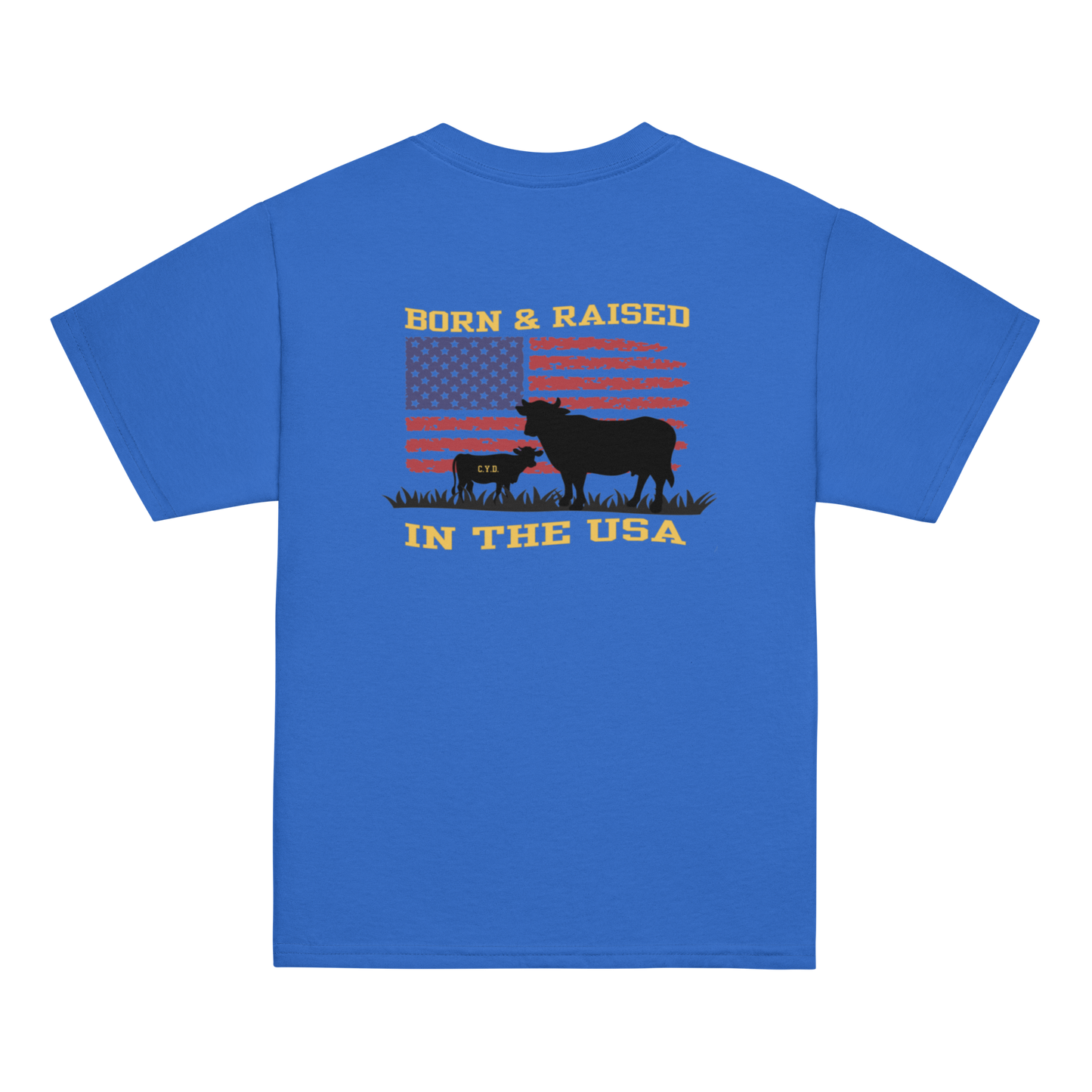 Bean Family Farm / Born & Raised in USA - Kids T Shirt