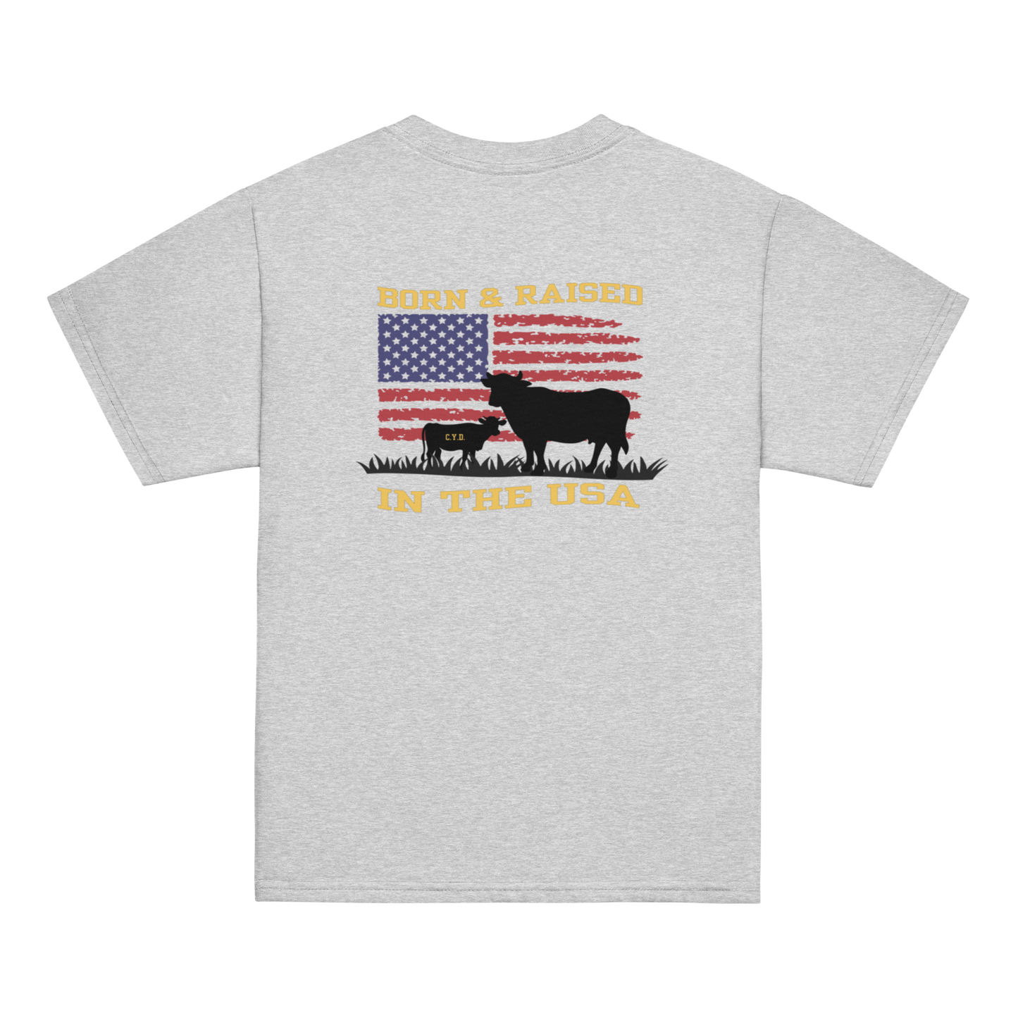 Bean Family Farm / Born & Raised in USA - Kids T Shirt