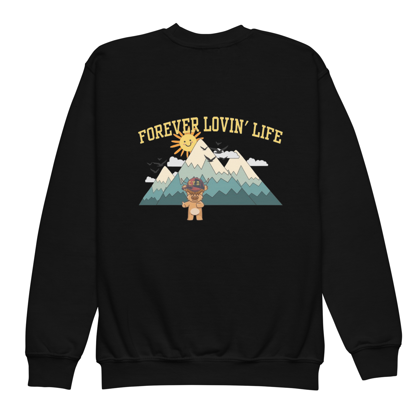 CYD Forever Lovin' Life- Youth Crewneck Sweatshirt
