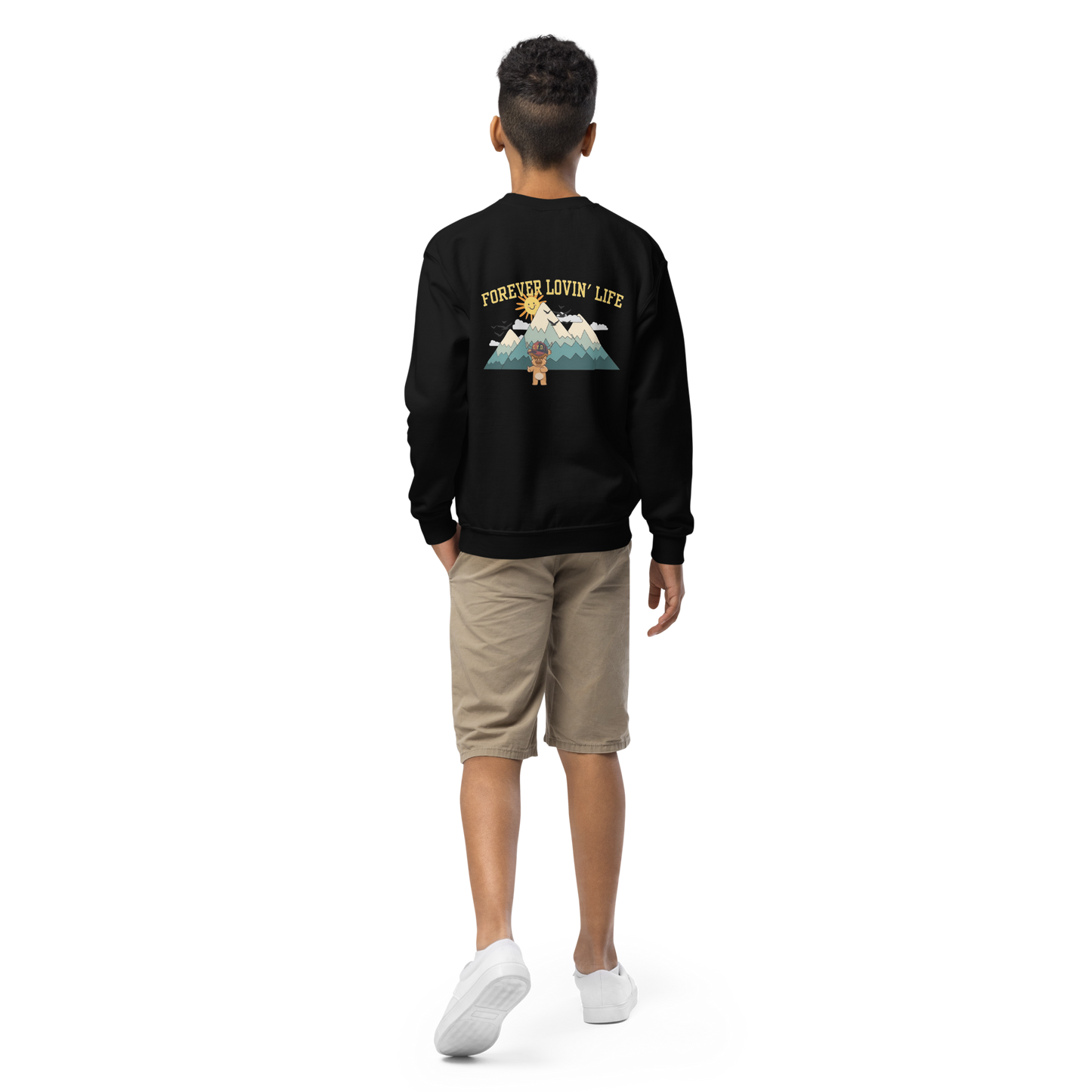 CYD Forever Lovin' Life- Youth Crewneck Sweatshirt