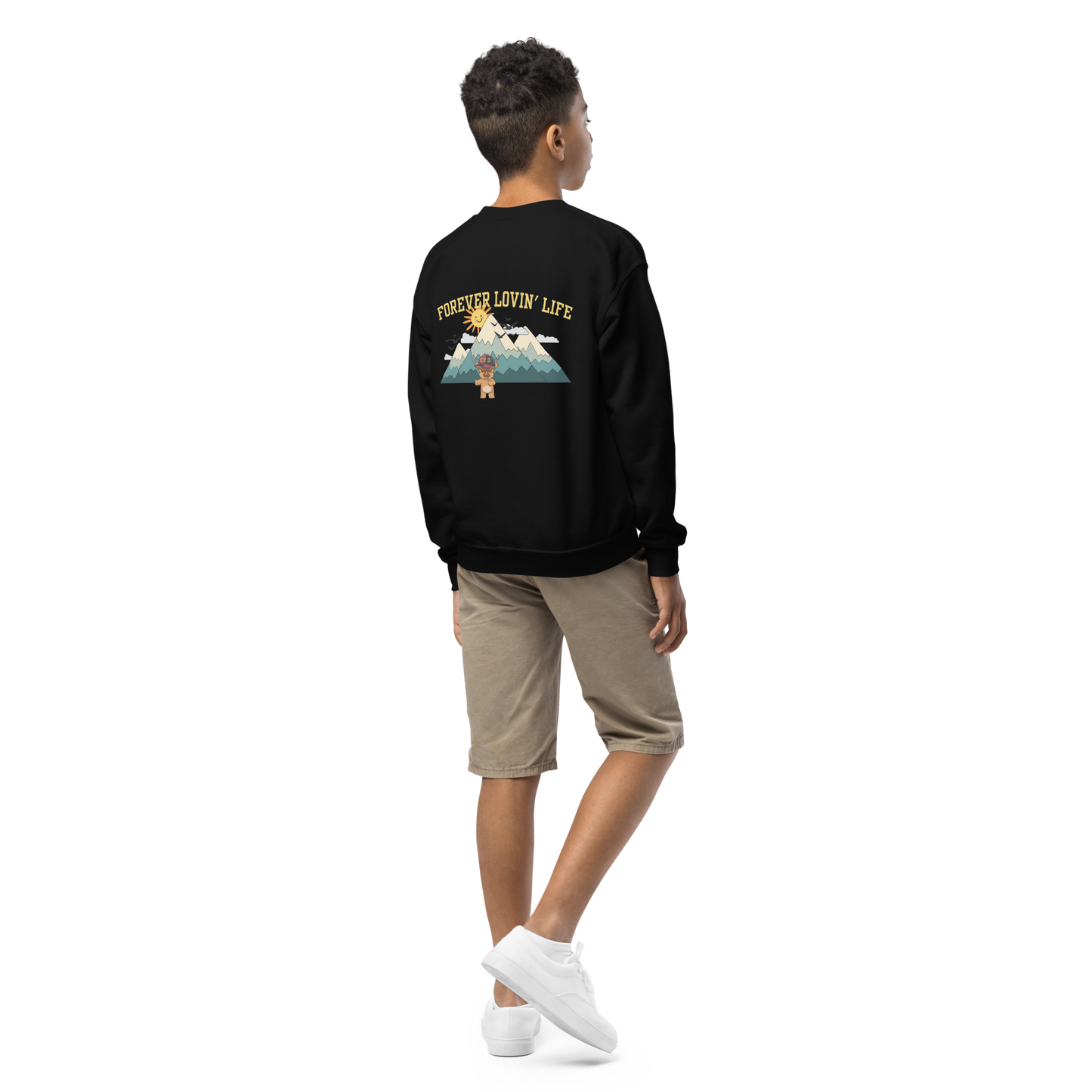 CYD Forever Lovin' Life- Youth Crewneck Sweatshirt
