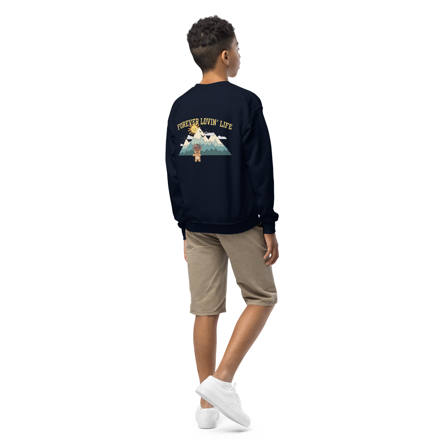 CYD Forever Lovin' Life- Youth Crewneck Sweatshirt