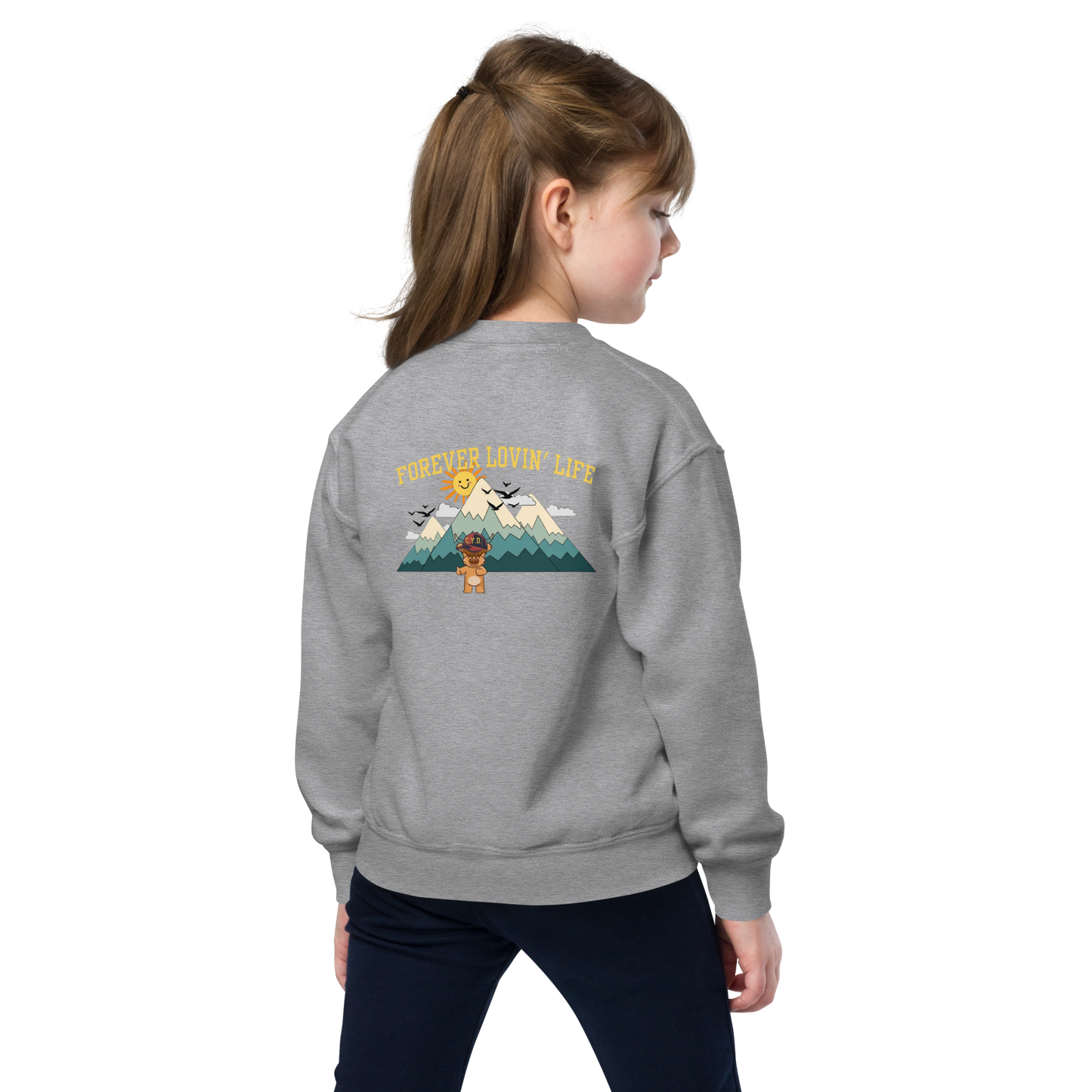 CYD Forever Lovin' Life- Youth Crewneck Sweatshirt