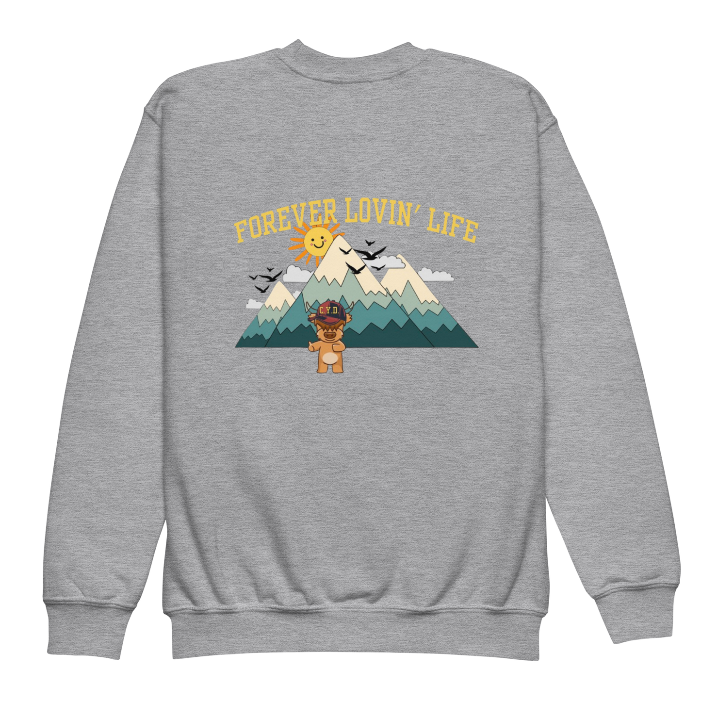 CYD Forever Lovin' Life- Youth Crewneck Sweatshirt