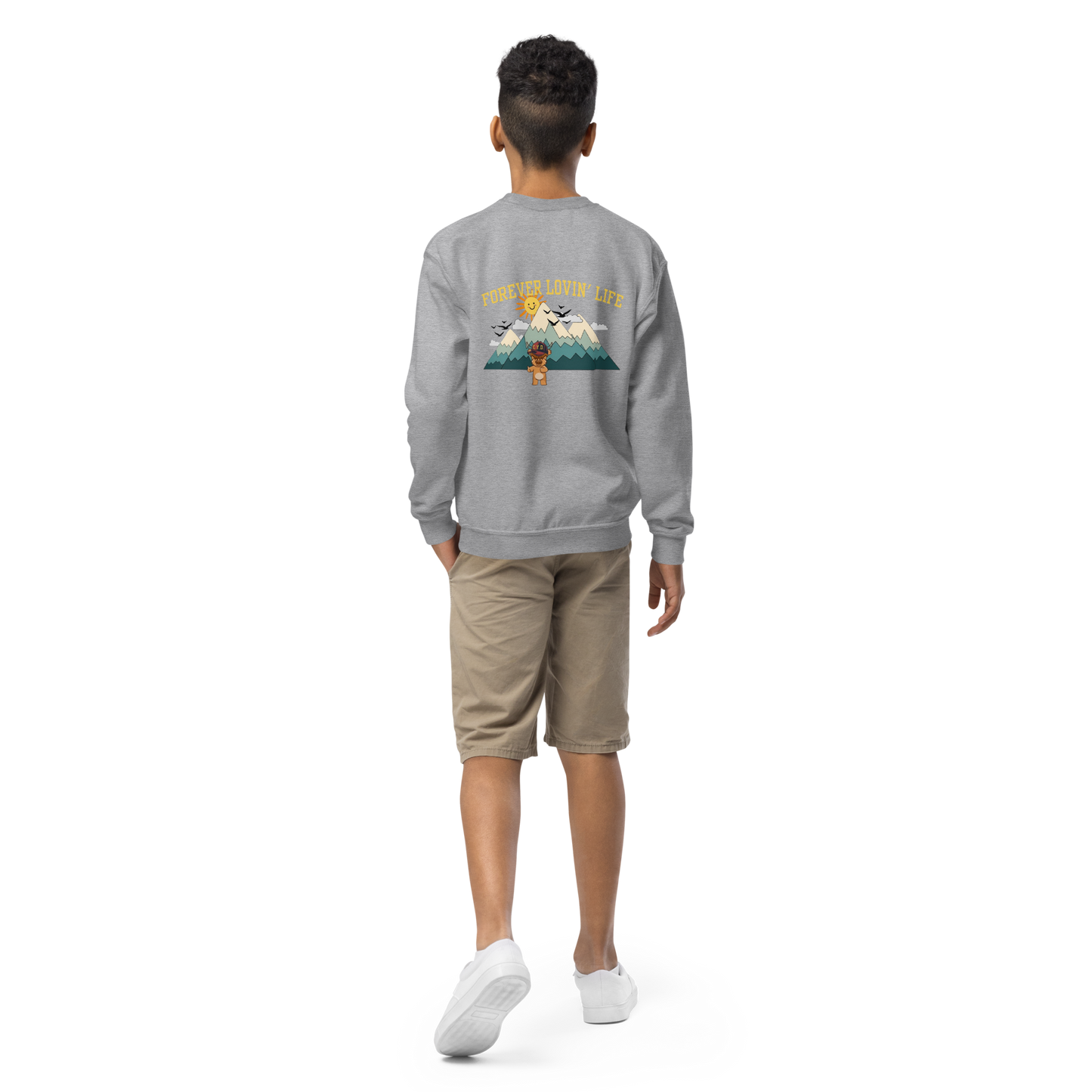 CYD Forever Lovin' Life- Youth Crewneck Sweatshirt