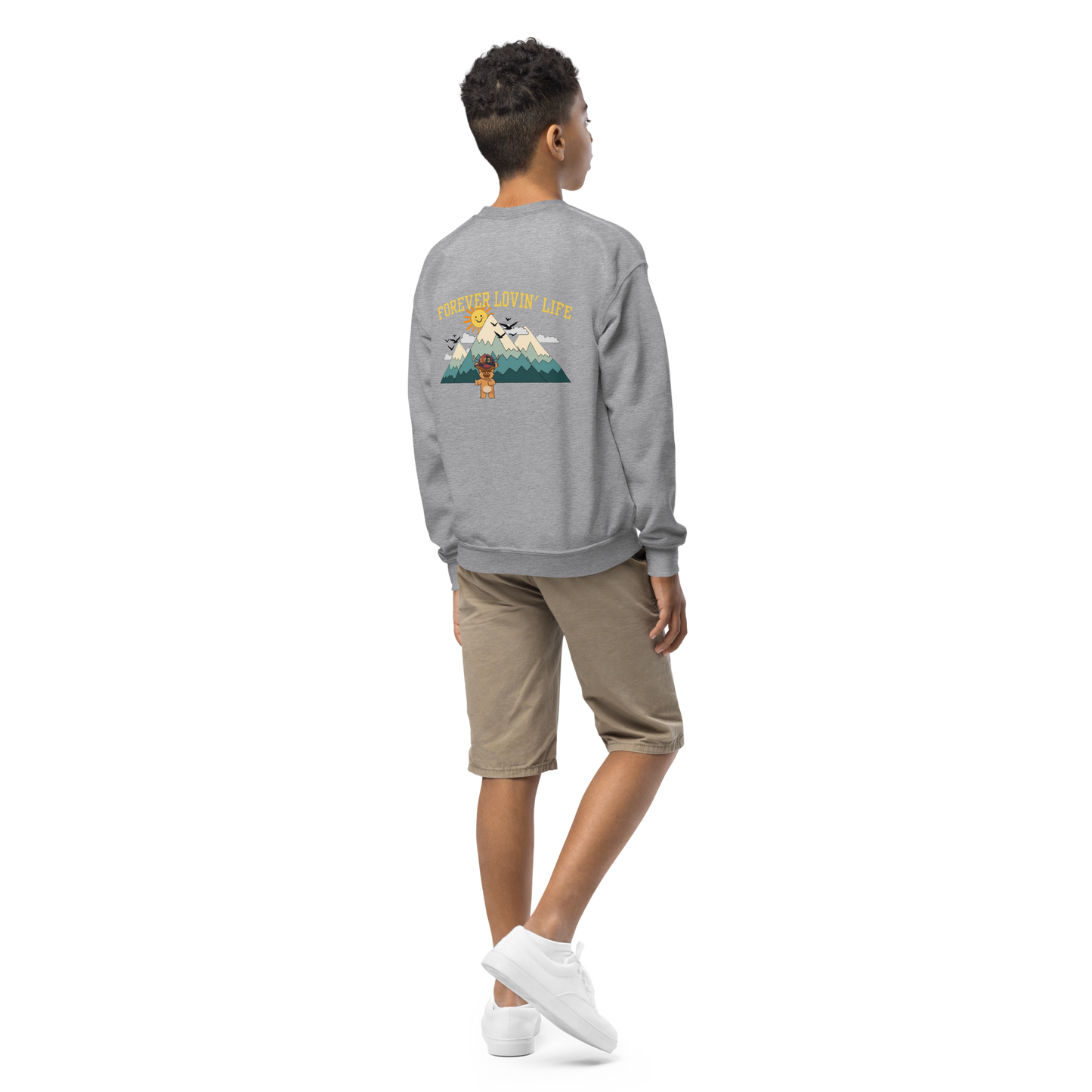 CYD Forever Lovin' Life- Youth Crewneck Sweatshirt