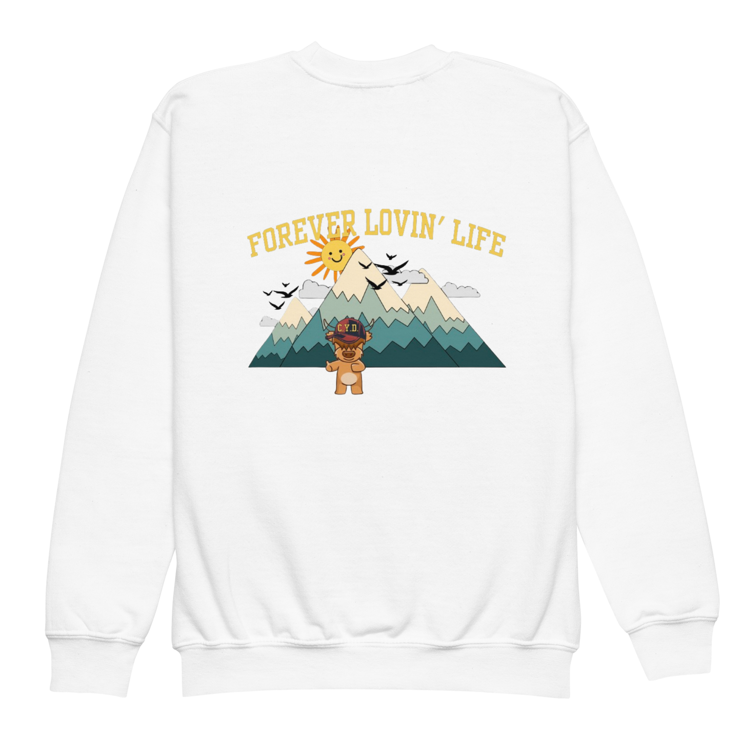 CYD Forever Lovin' Life- Youth Crewneck Sweatshirt