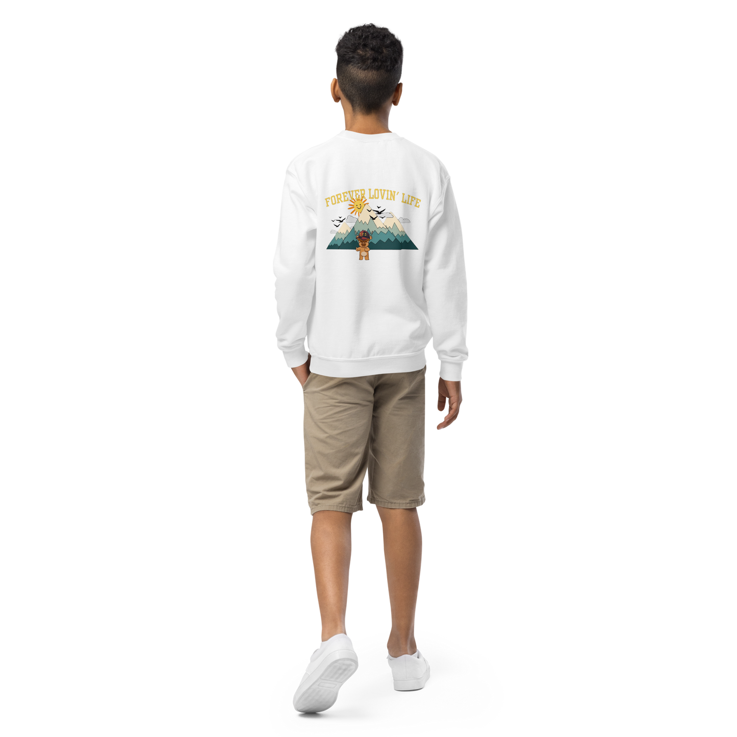 CYD Forever Lovin' Life- Youth Crewneck Sweatshirt