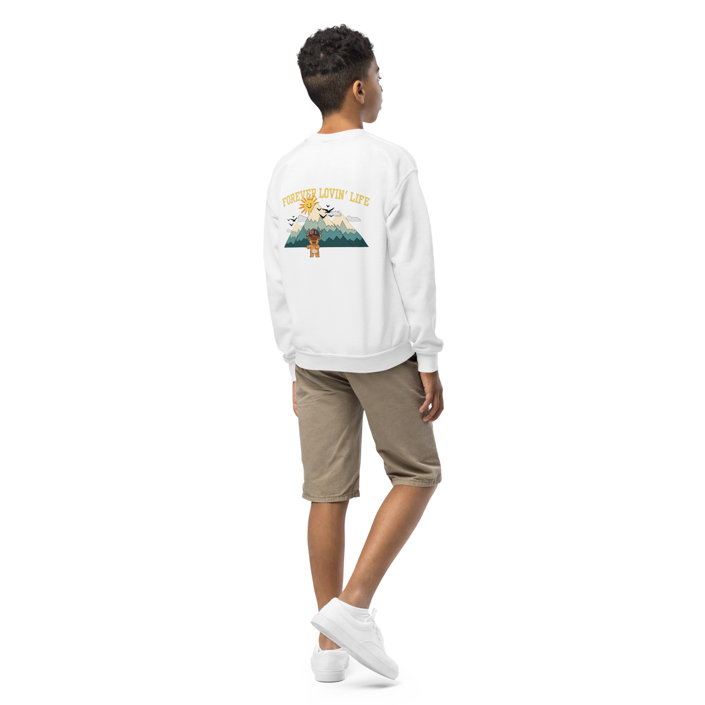 CYD Forever Lovin' Life- Youth Crewneck Sweatshirt